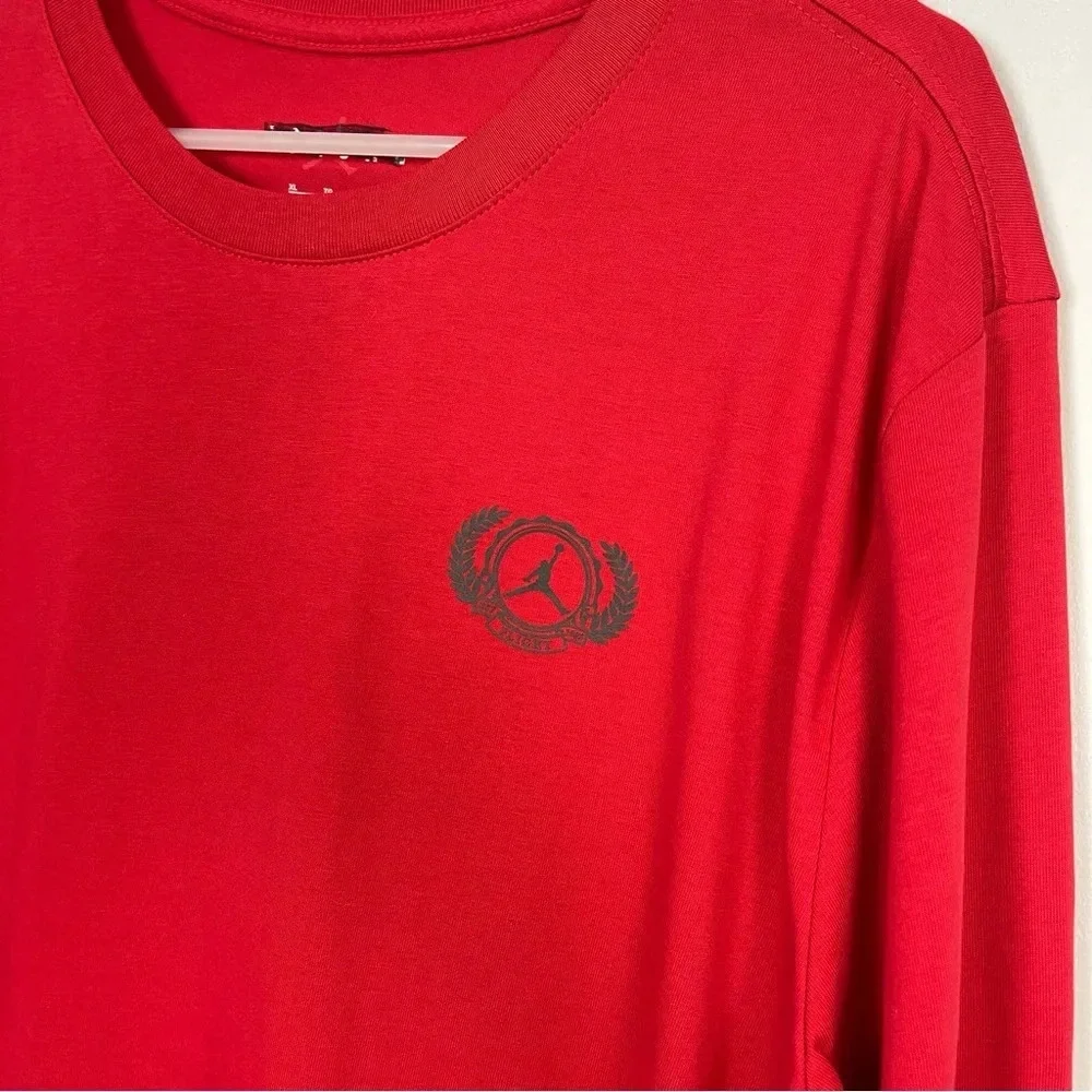 Nike Air Jordan Flight Tshirt Size XL Mens Red 85 Long Sleeve Graphic Tee